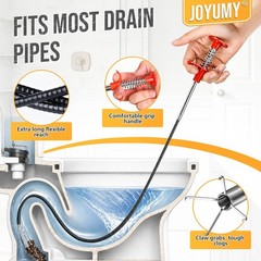 10PCS Drain Snake Kit, 63&Prime; Heavy Duty Plumbing Auger, 60&Prime; Sink Snake Brush, 2&hellip;