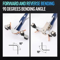 Pipe Tubing Bender Kit, 1/4&Prime;-7/8&Prime; Compact Tube Bender Tool Set, 90&deg;Forward/Rever