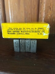 NOS Oster 1-1/2&Prime; to 2&Prime; Series 300 Pipe Threading Die Set, All 4 unused