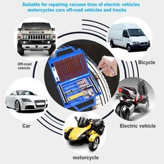 Tire Repair Kit,46pcs Heavy Duty Tire Plug Kit, With Universal Tire Pat
