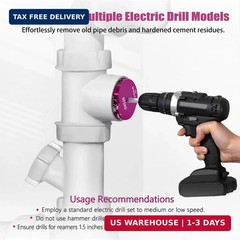 PVC Pipe Reamer Kit 8 PCS 1/2&Prime; 3/4&Prime; 1&Prime; 1-1/4&Prime; 1-1/2&Prime; 2&Prime; 3&Prime; 4&Prime; for SCH 40 PVC CPV
