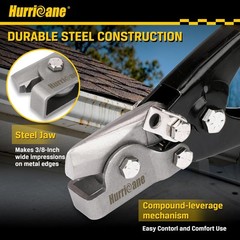 HURRICANE Snap Lock Punch Tool &ndash; 3/8 Inch Gutter End Cap Crimper for Sheet Metal