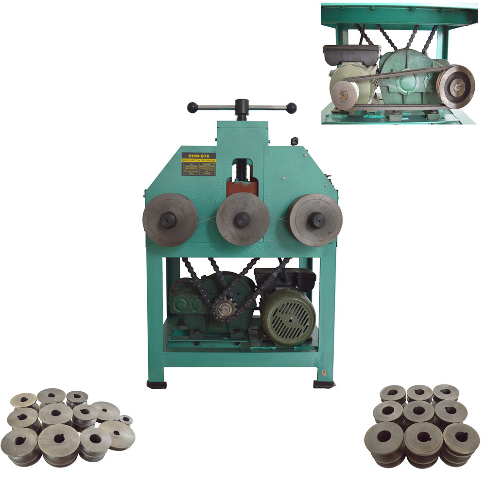 110V Multifunctional Electric Square Pipe/Round Pipe Bender 17 Dies HHW-G76