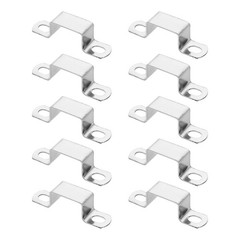 10pcs Square Pipe Clamp 30x20mm 304 Stainless Steel Tube Buckle, Silver