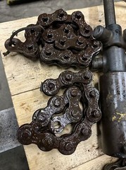 Lot 2 Wheeler Rex 3890 Hydraulic Chain Pipe Cutter Extra Chain (1 Works 1 Parts