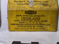 NOS OSTER 43236 Pipe Threading Machine Chuck Jaws Replaceable Insert Grips