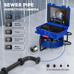 MAOTEWANG Sewer Camera 20m Pipe Inspection Camera Meter Counter HD 9inch Monitor