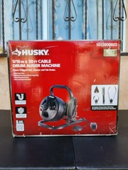 Husky 5/16 in ft Cable Drum Machine Auger For Drain Cleaning 1012906603 Open Box