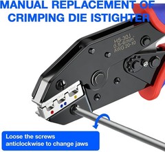Heavy Duty Wire Crimper Set with 6 Replaceable Dies, Ratcheting Tool for Crimpin