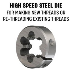 ADJUSTABLE PIPE DIE High Speed Steel Round 1/4-18 NPS 1-1/2 OD DRILL AMERICA