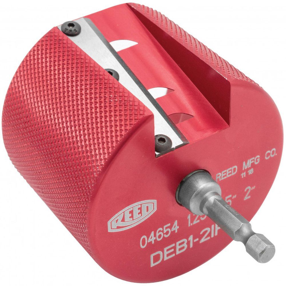 Reed Tool Drill Powered Plastic Pipe Deburring Tool 1-1/4&Prime;, 1-1/2&Prime; and 2&Prime;