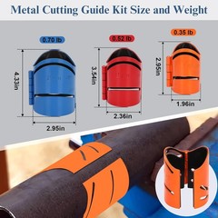 3Piece Magnetic Metal Pipe Cutting Guide Kit for Precision Cuts &ndash; (Includes S&hellip;