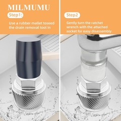 1.5&Prime; Tub Drain Extractor Removes Old Broken Stubborn and Rusted Drains with E&hellip;