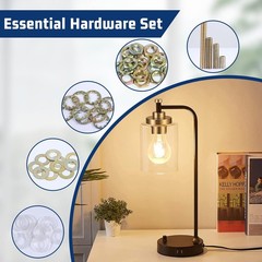 Antique Brass Lamp Repair Hardware Kit &ndash; 5 Sizes, 60 One Size,
