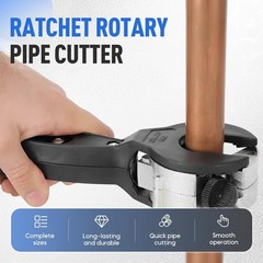 Portable Ratcheting Tubing Cutter, 2 in 1 Close Quarters Tube Compact Cutter