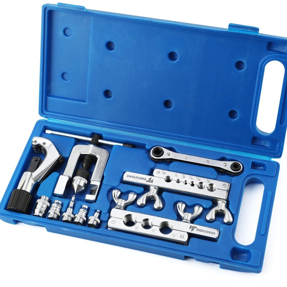 45 Degrees Single Flaring Tool & Swaging Tool Kit for HVAC Tubing