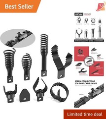 Drain Snake Drill Attachment 8-Piece Kit for Clog Removal in 50-100FT Pipes