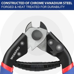 Cable Cutter, 7-1/2 Inch Heavy Duty Wire Rope Cutter | CR-V Steel Wire Cable wit