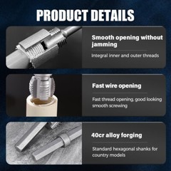 Integrated Internal & External Pipe Threading-Tool PVC Pipe Threader Cutting Kit