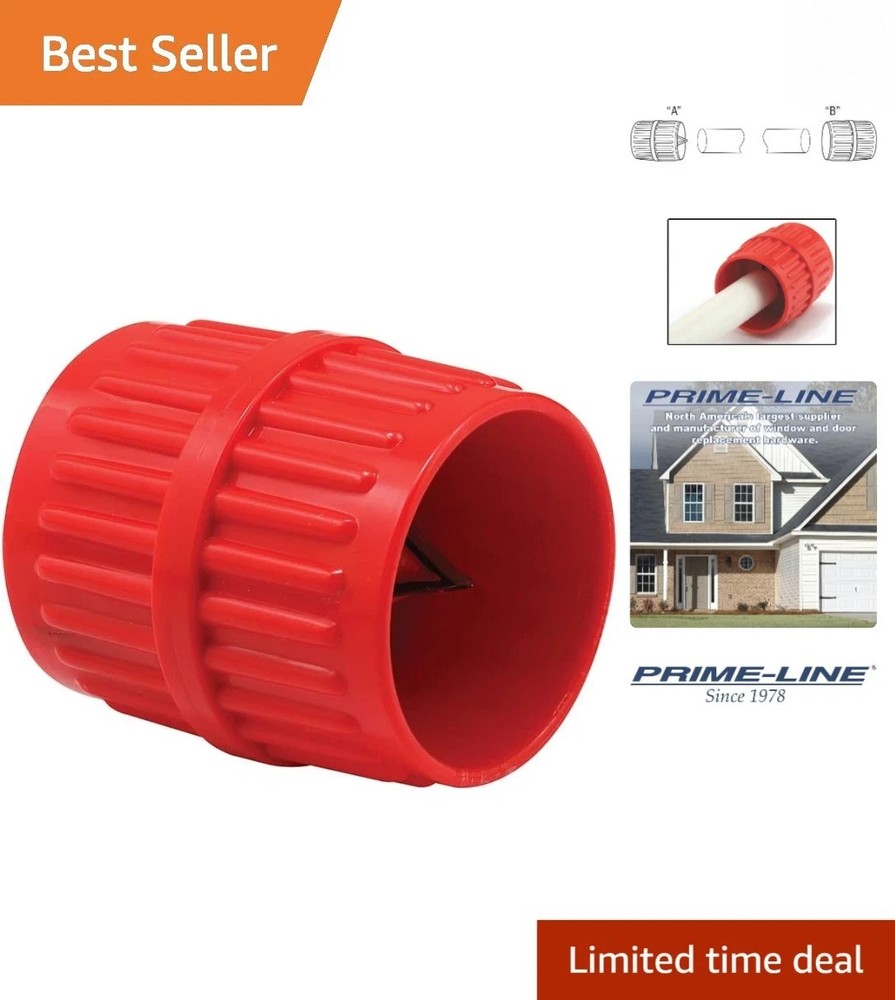 Compact Red Pipe & Tubing Reamer &ndash; Ideal for PVC & Copper 1/8 to 1-5/8 Inch Tool