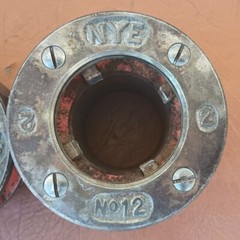 3 Piece NYE No. 12 Pipe threader dies 1-1/4&Prime;, 1-1/2&Prime;, 2&Prime; no chipped teeth