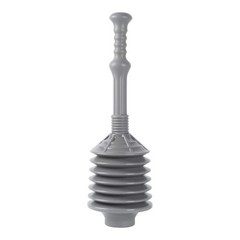 JS Jackson Supplies Professional Bellows Accordion Toilet Plunger, High Gray