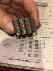 RIDGID 554 1/2 &ndash; 3/4 NPT RH PIPE DIE SET FOR 515, 502 & DUAL THREADERS 47880