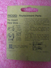 Ridgid 38015 12-R 1/2&Prime; NPT Left Hand Alloy Pipe Threading Dies Set of 4