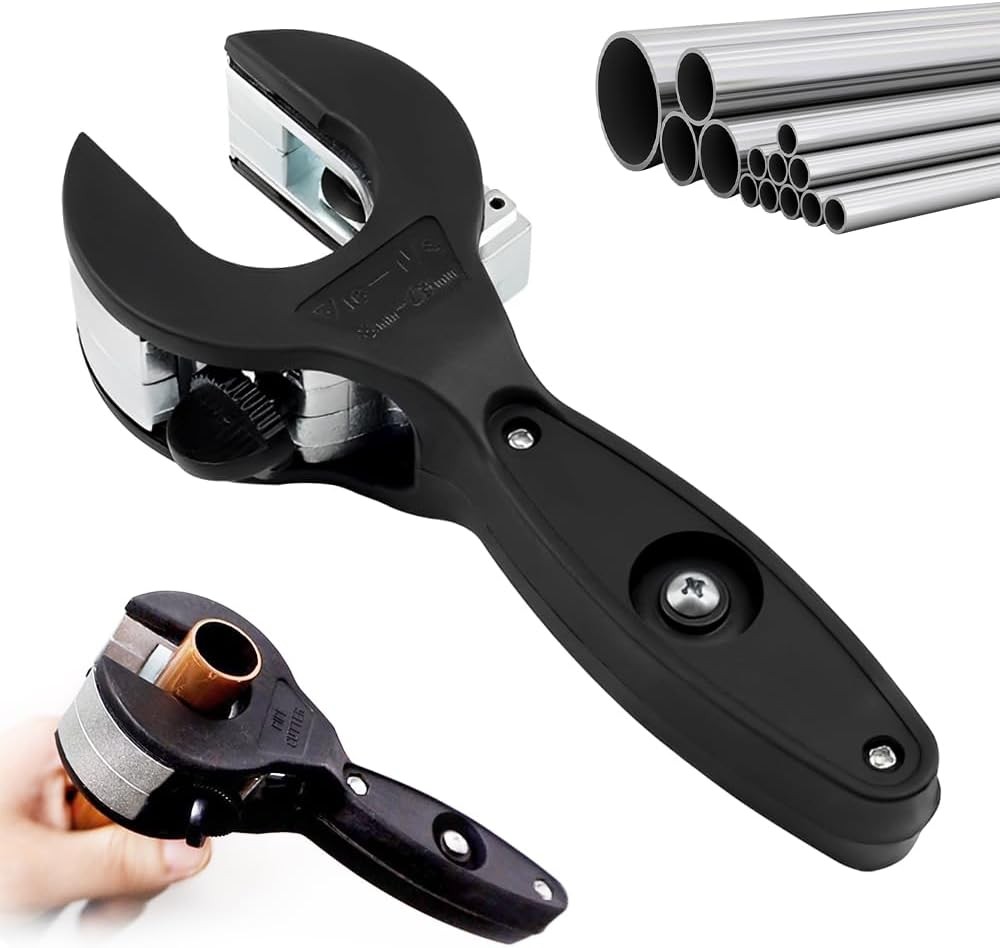 Portable Ratcheting Tubing Cutter, 2 in 1 Close Quarters Tube Compact Cutter