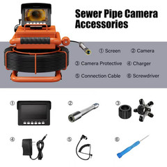 ESANAHO Sewer Camera 100FT/30M Borescopes Plumbing Snake Pipe Inspection Camera