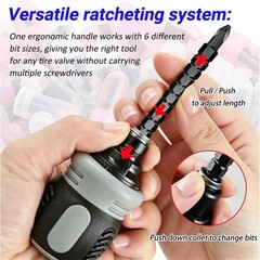 29PCS Tire Repair Kit, Spiral Screw~in Tire Plugs for Car Truck Motorcycle