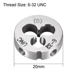 6#-32 UNC Round Dies Machine Thread Threading Dies 0.8&Prime; OD Steel