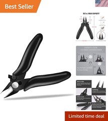 Precision 3.5-Inch Flush Cutters with Safety Lock for Jewelry & Craft Projects