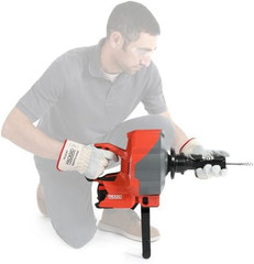 Cordless Drain Snake with 25&prime; Cable, 18V Battery &ndash; Professional Cleaner