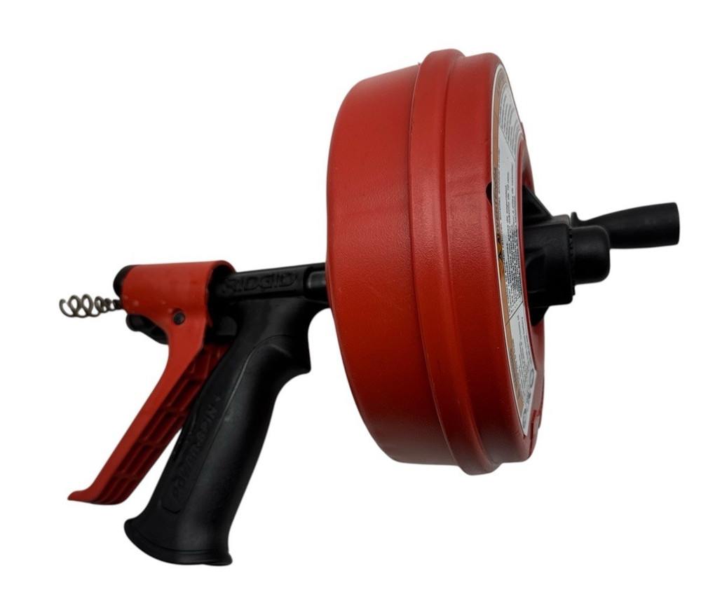 RIDGID Power Spin+ Drain Cleaner w/Autofeed 3/4&Prime; -1 1/2&Prime; Drain Lines 57043 Used2