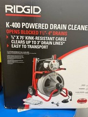 RIDGID K-400 52363 Drain Cleaner Drum Machine 3/8&rdquo; x 75&rsquo;
