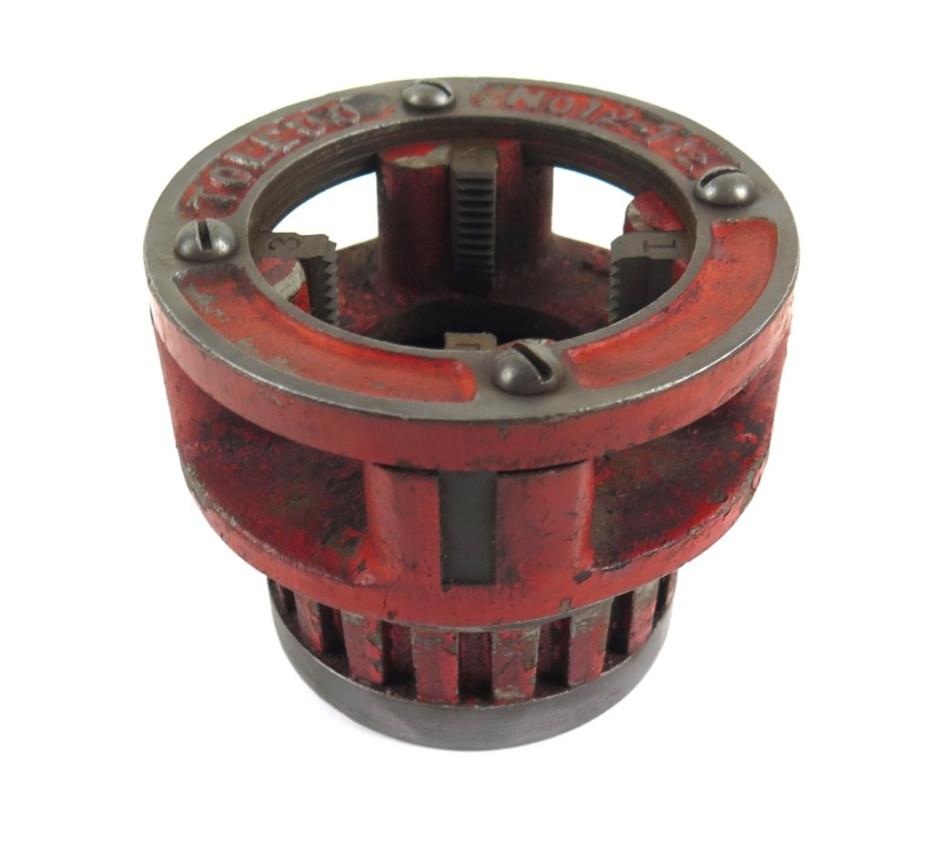 Toledo No. 12 1-1/2&Prime; Pipe Threader Die Head w/ Dies