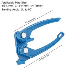 3-in-1 1/8 3/16 1/4&Prime; Tube Bender For Tubing Fuel Brake AC Refrigerant Line