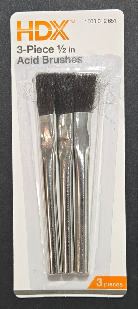 1/2 In. X 5 In. Horse Hair Bristle Acid Flux Brush (Box of 26, 3 pk)