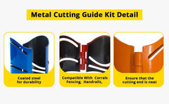 3 Piece Magnetic Metal Pipe Cutting Guide, Steel Includes Sizes: 1-7/8&Prime;