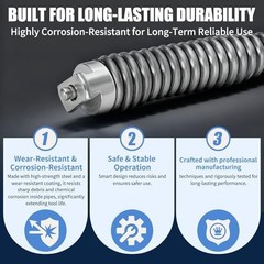 RIDGID Drain Cleaning Inner Core Cable 3/8&Prime; x 75&prime; for Drum Machines