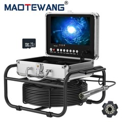 9&Prime; Monitor DVR 16GB Sewer Pipe Inspection Camera 23mm Lens Endoscope Camera 50M