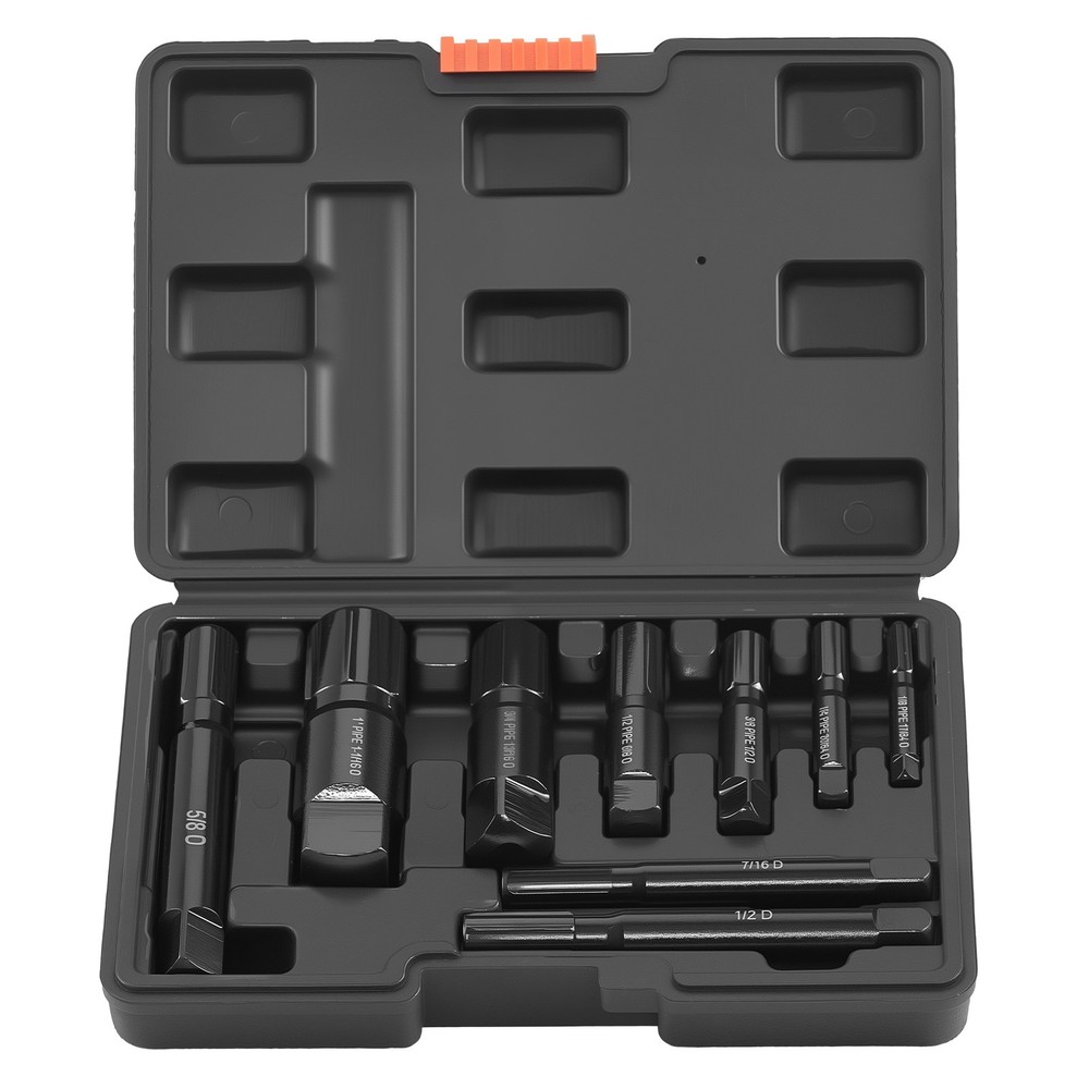 VEVOR Pipe Extractor Set 9 Pieces Heavy Duty Steel Broken Pipe Extractors Cr-Mo