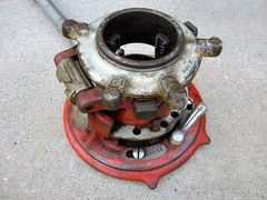 Ridgid Tools No. 65R-TC Manual Receding Pipe Threader & Handle 36570 USA