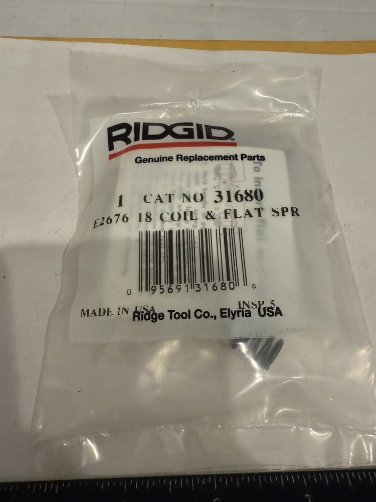 New Ridgid 31680 Coil & Flat Spring, For 4A500 Wrench