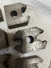 Vintage Reed Mfg Co. Solid Block Pipe Threading Die Lot (8) 2 1/2 AP 1/4 R ETC