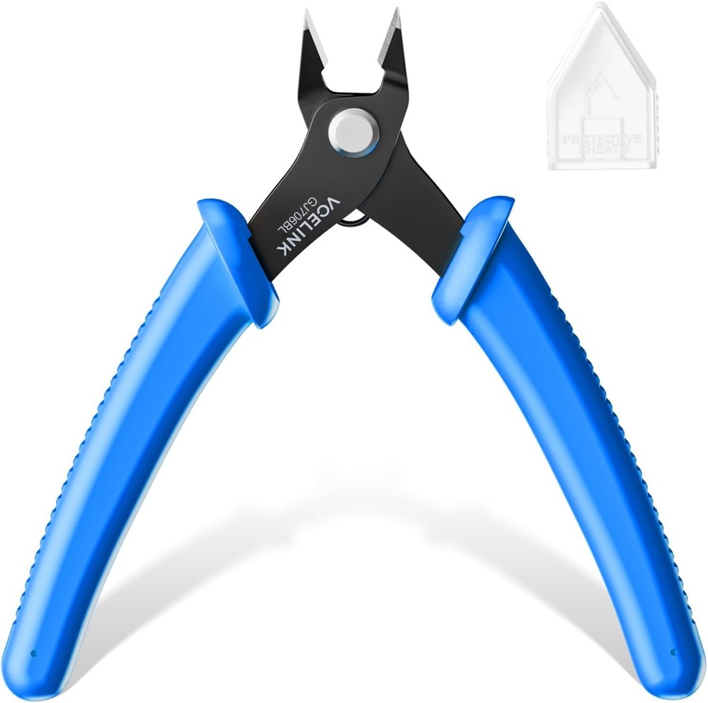 Small Wire Cutter Spring-loaded GJ706BL, Precision Flush Cutter Pliers Diagonal