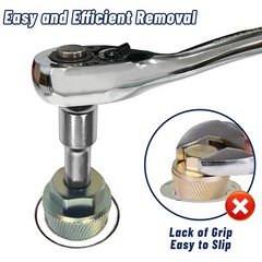 1.5&rdquo; Tub Drain Extractor with 1/2&rdquo; Socket Bathtub Remover Colourful Galvanized