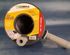 20 ft Pistol-Grip Drum Auger, Un-clog Sink, Tub, & Shower Drains 1/4 Diameter