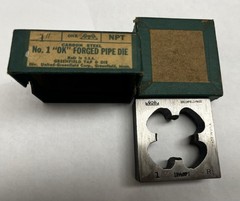 VINTAGE GREENFIELD 1&Prime;-11 1/2 NPT SQUARE PIPE DIE MADE IN USA Carbon Steel